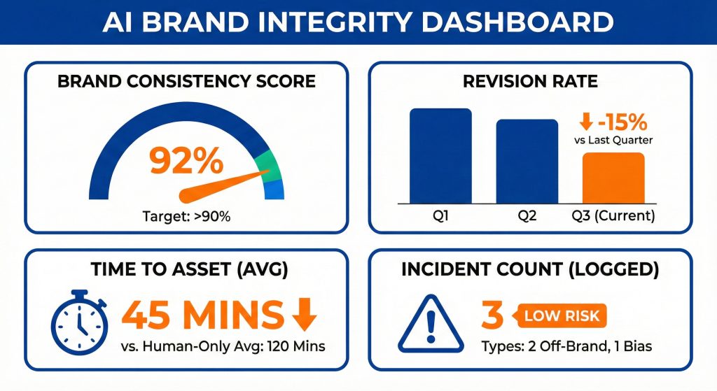 Maintaining brand integrity while scaling with AI generative design 4 AI Brand Integrity Dashboard